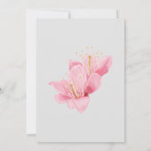 Rosa Blütenkirschblüte Einladung zur Hochzeit (Rückseite)