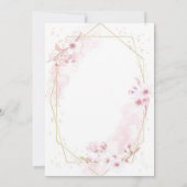 Rosa Blütenkirschblüte Einladung zur Hochzeit (Rückseite)