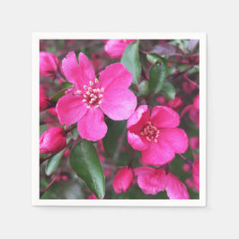 Rosa Blütenkrabapfel Serviette