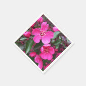 Rosa Blütenkrabapfel Serviette (Ecke)