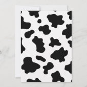 Rosa Blütenkuh Holy Kuh Print Baby Dusche Einladung (Rückseite)