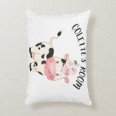 Rosa Blütenkuh Kinderzimmer drucken  Dekokissen (Vorderseite(Vertikal))