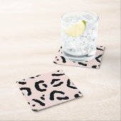 Rosa Blütenleopard - Untersetzer (Vor Ort)