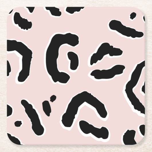 Rosa Blütenleopard - Untersetzer (Vorderseite)