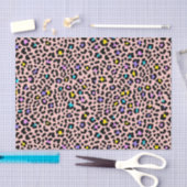 Rosa Blütenleoparden - Tierdrucke Seidenpapier (Handwerk)