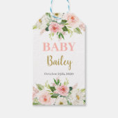 Rosa Blütenmädchen Geschenkanhänger (Vorderseite)