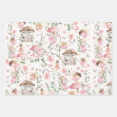Rosa Blütenmärchen Bezauberndes Party Tee Geschenkpapier Set (Vorderseite)