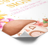 Rosa Blütenmärchen Geburtstagsparty Poster (Ecke)