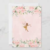 Rosa Blütenmärsche Schmetterling Einladung zum Geb (Rückseite)