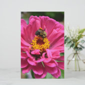 Rosa Blütenmaus-Blume Briefpapier (Stehend Vorderseite)