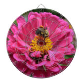 Rosa Blütenmaus-Blume Dartscheibe (vorne)