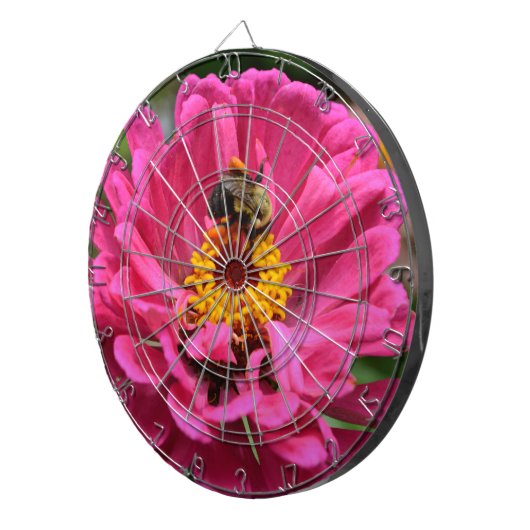 Rosa Blütenmaus-Blume Dartscheibe (Vorderseite rechts)