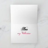 Rosa Blütenmaus-Blume Feiertagskarte (Innenseite)