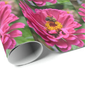 Rosa Blütenmaus-Blume Geschenkpapier (Rolleneckpunkt)