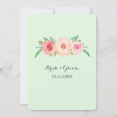 Rosa Blütenminze Einladungen für Hochzeiten (Vorderseite)