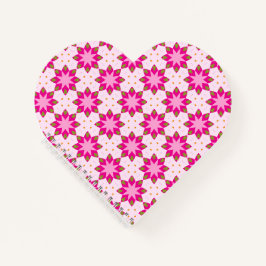 Rosa Blütenmosaik-Muster Notizblock