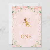 Rosa Blütenmühle und Märchenstaub zum ersten Gebur Einladung (Rückseite)