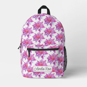 Rosa Blütenmuster, hübsches Blumenmuster Bedruckter Rucksack