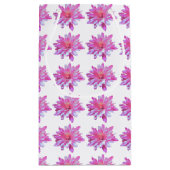 Rosa Blütenmuster, hübsches Blumenmuster Kleine Geschenktüte (Rückseite)