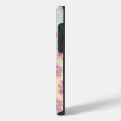 Rosa Blütenmuster iPhone Hülle (Linke Seite)