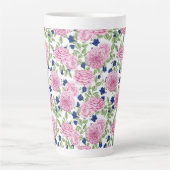 Rosa Blütenmuster Milchtasse (Vorderseite)