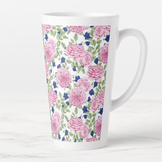 Rosa Blütenmuster Milchtasse (Rechts)