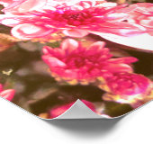 Rosa Blütenmuster – Sanftes Botanisches Design Poster (Ecke)