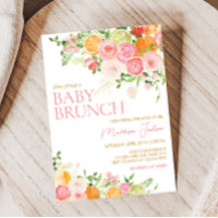 Rosa Blütenorange Zitrusfrüchte-Babydusche