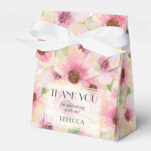 Rosa Blütenparty Geschenkschachtel