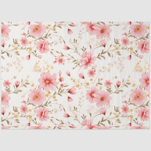 Rosa Blütenperle Seidenpapier (Vorderseite)