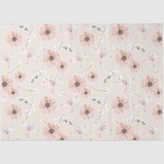 Rosa Blütenperle Seidenpapier (Vorderseite)