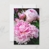 Rosa Blütenpest Hochzeit Einladung (Rückseite)