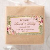 Rosa Blütenpinsel Glitzer Brunch & Bubbly (Insitu)