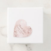 Rosa Blütenpinsel und Rose Goldene Foil Border Wed Geschenkanhänger (Beispiel)