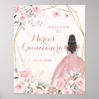 Rosa Blütenpracht Prinzessin Quinceañera Herzlich