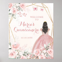 Rosa Blütenpracht Prinzessin Quinceañera Herzlich 