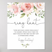 Rosa Blütenring Jagd Brautparty Poster (Vorne)