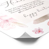 Rosa Blütenring Jagd Brautparty Wild Pos Poster (Ecke)