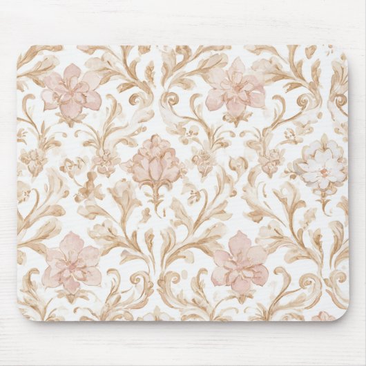 Rosa Blütenrosa Mousepad (Vorne)