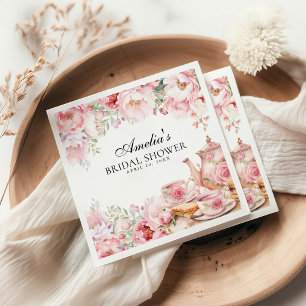 Rosa Blütenrosa Nachmittag Party Dusche/WC Serviette