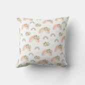 Rosa Blütenrosa Regenbogen Individuelle Name Kisse Kissen (Rückseite)