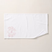 Rosa blütenrosa Wappen Monogramm Badhandtuch Set (Handtuch)