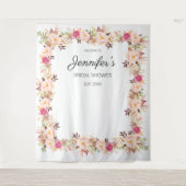 Rosa Blütenrot Blütendes Brautparty oder Party Wandteppich (Vorderseite)