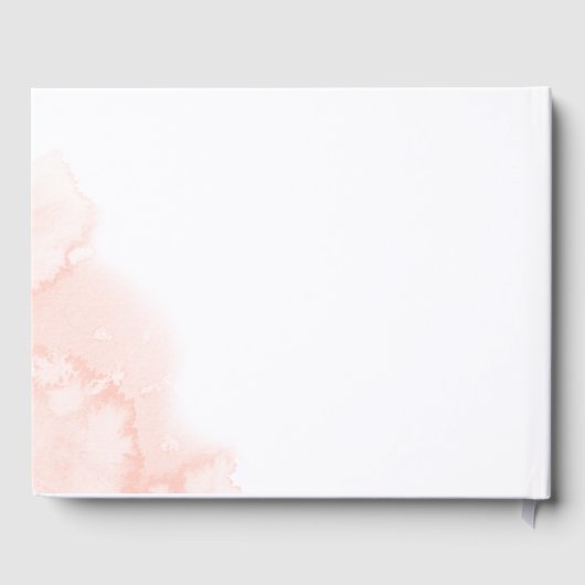 Rosa Blütenröte Geometrisches Brautparty Gästebuch (Rückseite)