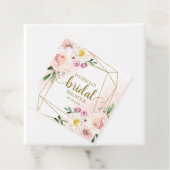 Rosa Blütenröte Geometrisches Brautparty Geschenkanhänger (Beispiel)