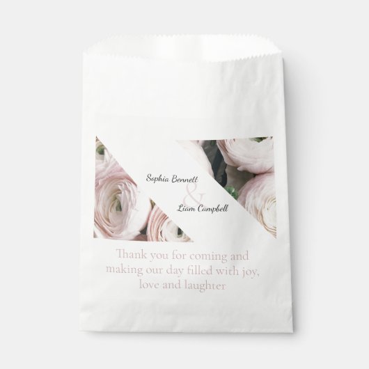 Rosa Blütenröte Geschenktütchen (Vorderseite)