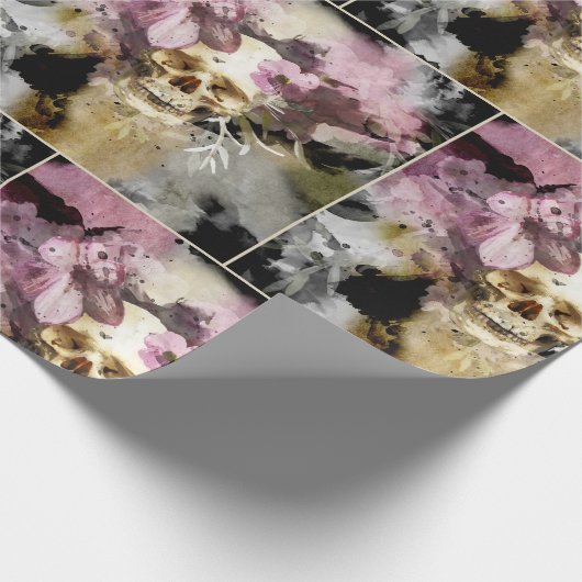 Rosa Blütenschäume Abstrakt Geschenkpapier (Ecke)