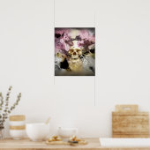 Rosa Blütenschäume Abstrakt Poster (Küche)