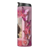Rosa Blütenschmetterlinge im Foto Thermosbecher (Nach rechts gedreht)