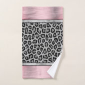 Rosa Blütensilber Badhandtuch Set (Handtuch)